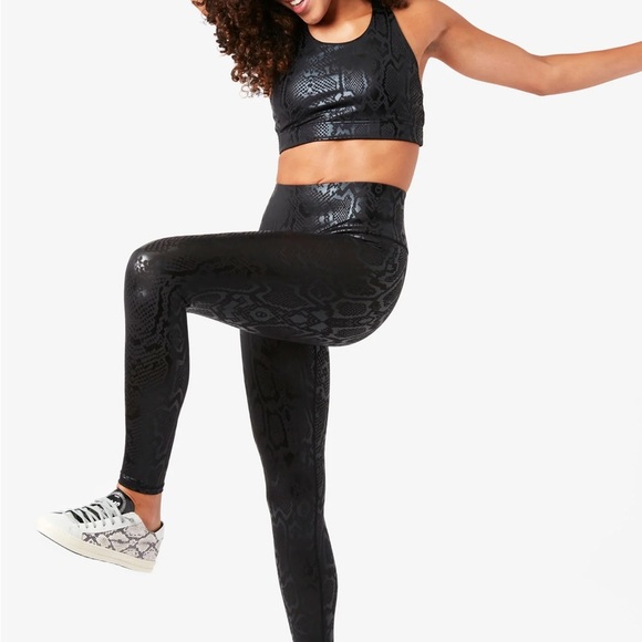 Terez UPLIFT SPORTS BRA IN OBSIDIAN SNAKESKIN Size XS NWT - Picture 3 of 6